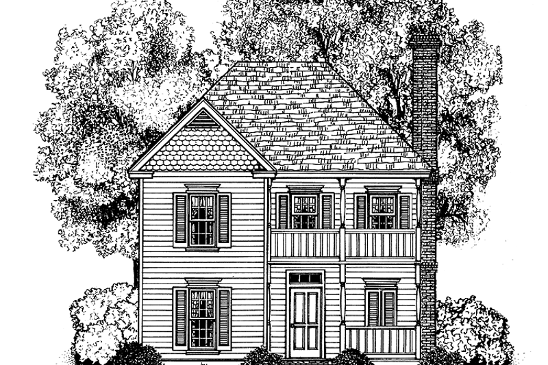 Architectural House Design - Victorian Exterior - Front Elevation Plan #1047-3