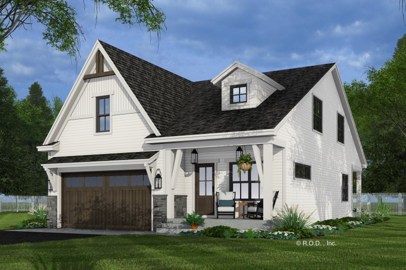 Farmhouse Style House Plan - 4 Beds 3 Baths 2165 Sq/Ft Plan #51-1335