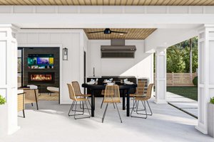 Exterior - Other Elevation 2 for Farmhouse House Plan #455-246, 0.5 bath