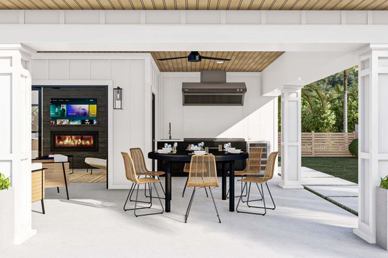 Exterior - Other Elevation 2 for Farmhouse House Plan #455-246, 0.5 bath