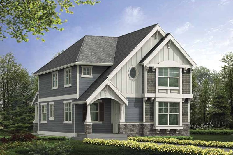 Architectural House Design - Craftsman Exterior - Front Elevation Plan #132-388