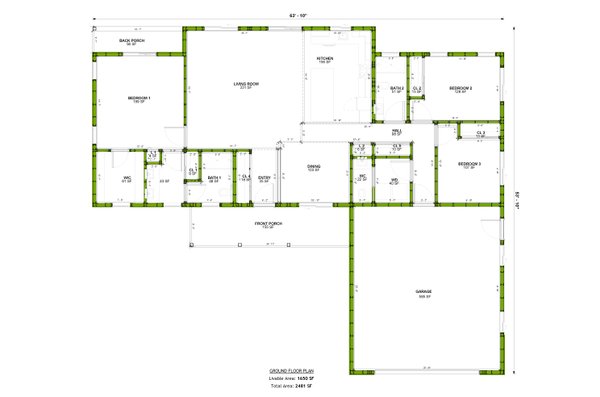 Modern Floor Plan - Main Floor Plan #1106-182