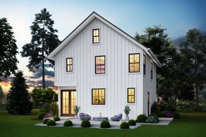 Exterior - Rear Elevation for Barndominium House Plan #48-992 - 3 bed, 2.5 bath