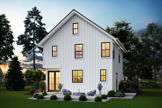 Exterior - Rear Elevation for Barndominium House Plan #48-992 - 3 bed, 2.5 bath