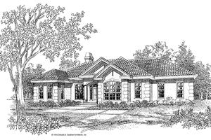 Mediterranean Exterior - Front Elevation Plan #929-186