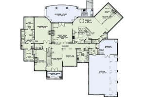 Floor Plan - Main Floor for European House Plan #17-2460 - 6 bed, 7.5 bath