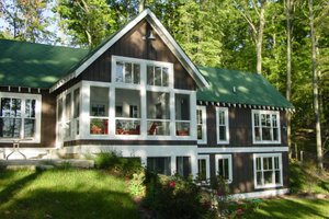 Cottage style, country design, screened porch, elevation