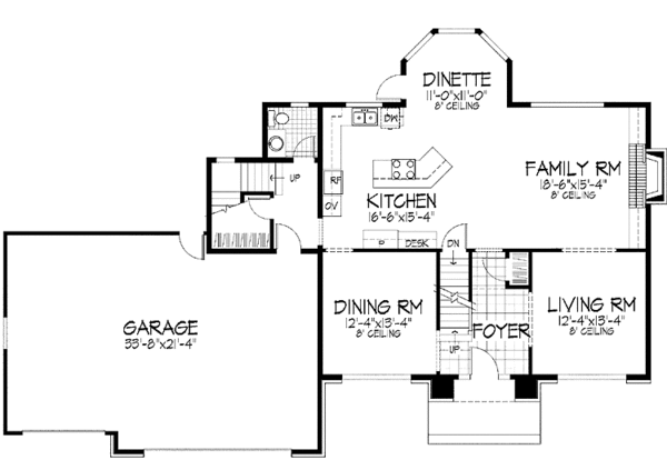 House Design - European Floor Plan - Main Floor Plan #51-943