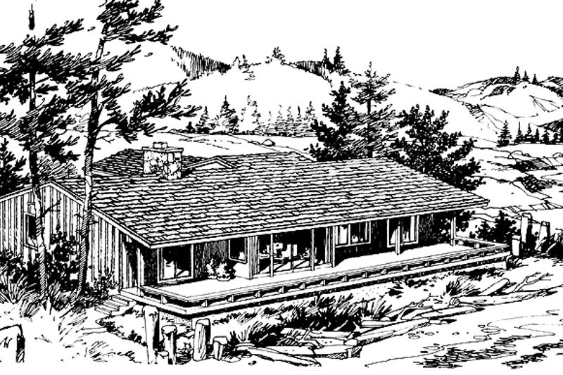 Home Plan - Exterior - Front Elevation 3 for Contemporary House Plan #320-808 - 3 bed, 2 bath
