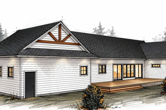 Exterior - Other Elevation 3 for Country House Plan #1101-76 - 3 bed, 2.5 bath