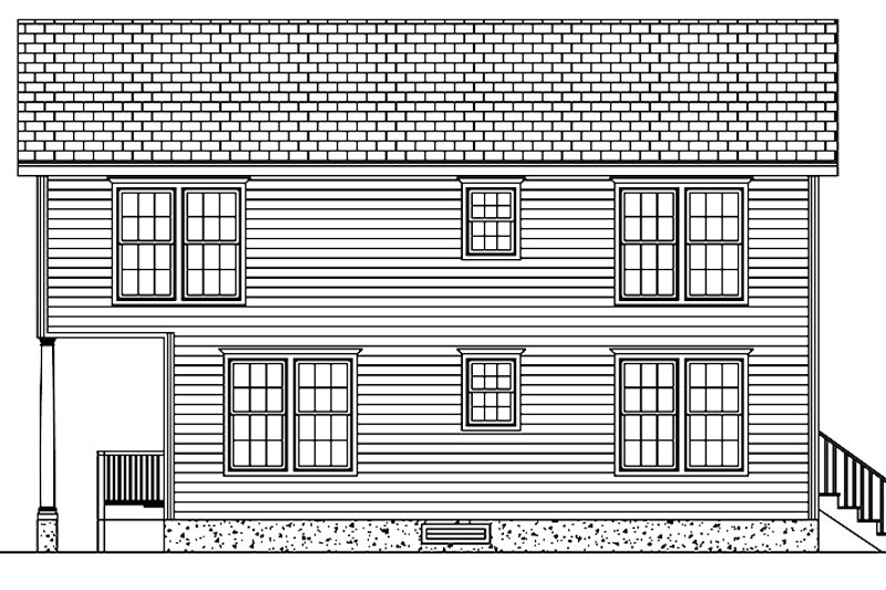 Dream House Plan - Exterior - Other Elevation for Traditional House Plan #1061-33 - 3 bed, 2.5 bath