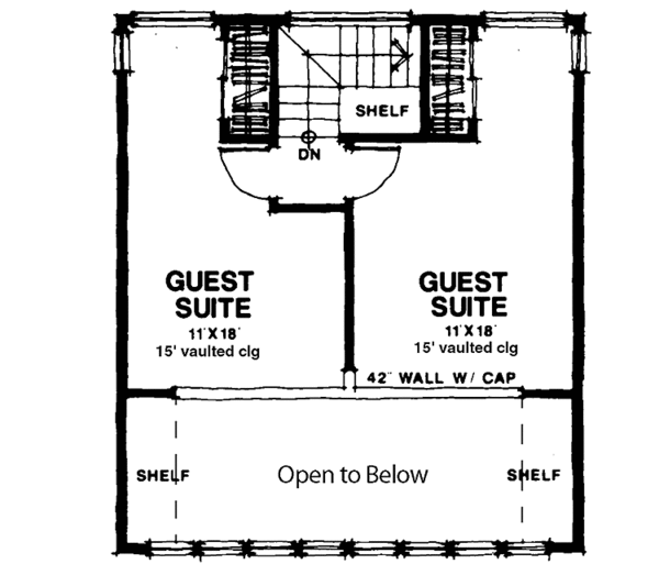 Dream House Plan - Country Floor Plan - Upper Floor Plan #1007-3