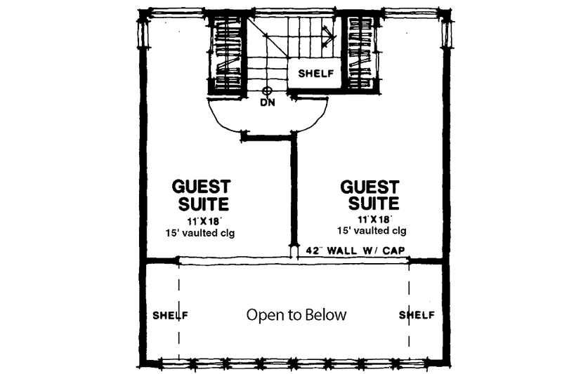 House Design - Floor Plan - Upper Floor for Country House Plan #1007-3 - 4 bed, 3 bath