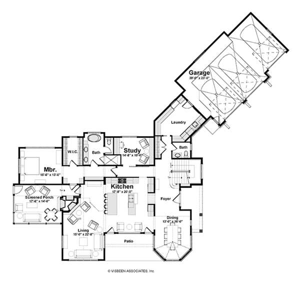 Architectural House Design - Traditional Floor Plan - Main Floor Plan #928-238
