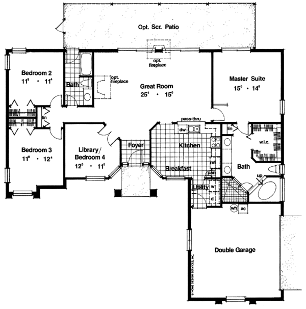House Plan Design - Mediterranean Floor Plan - Main Floor Plan #417-727