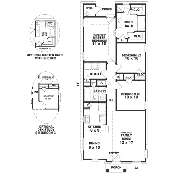 Southern Floor Plan - Main Floor Plan #81-125