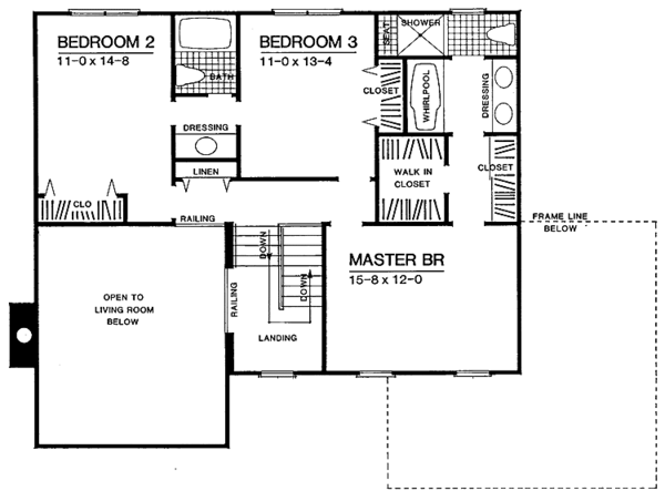 Home Plan - Contemporary Floor Plan - Upper Floor Plan #72-1068