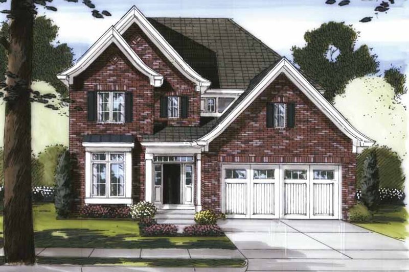 Dream House Plan - Exterior - Front Elevation 3 for Traditional House Plan #46-802 - 4 bed, 2.5 bath