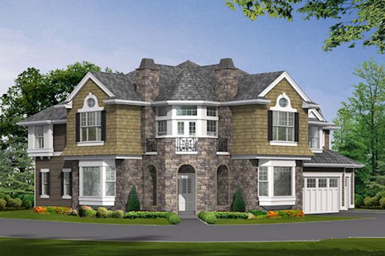Exterior - Other Elevation for European House Plan #132-168 - 4 bed, 3.5 bath