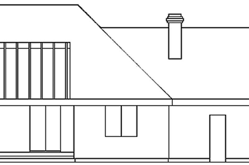 Dream House Plan - Exterior - Rear Elevation for European House Plan #60-964 - 2 bed, 2 bath