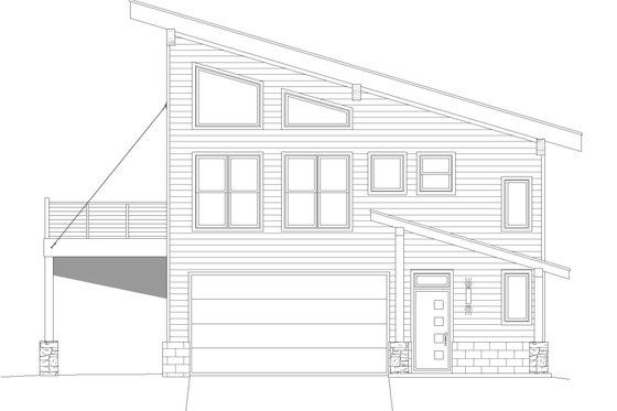 Exterior - Other Elevation 1 for Contemporary House Plan #932-1032 - 3 bed, 2 bath