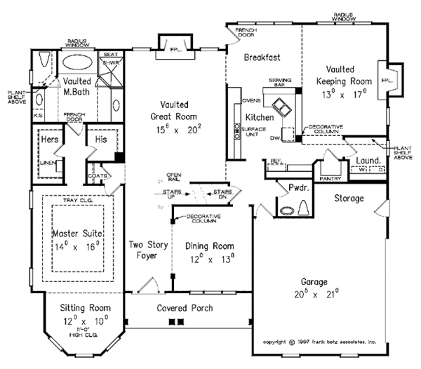 Architectural House Design - Mediterranean Floor Plan - Main Floor Plan #927-212