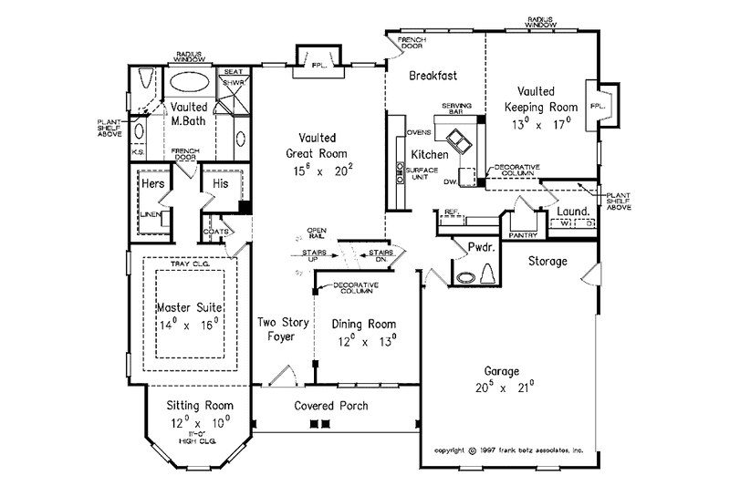 Home Plan - Floor Plan - Main Floor for Mediterranean House Plan #927-212 - 3 bed, 2.5 bath