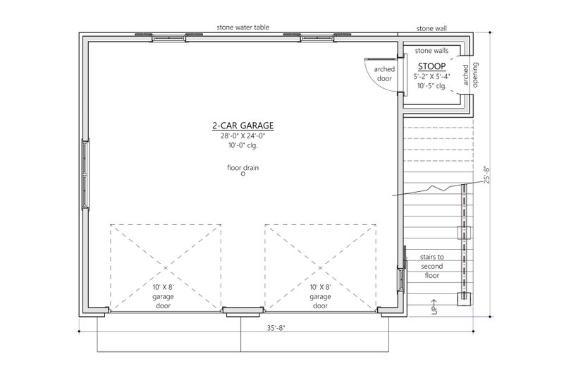 House Design - Floor Plan - Main Floor for Beach House Plan #1094-29 - 1 bed, 1 bath