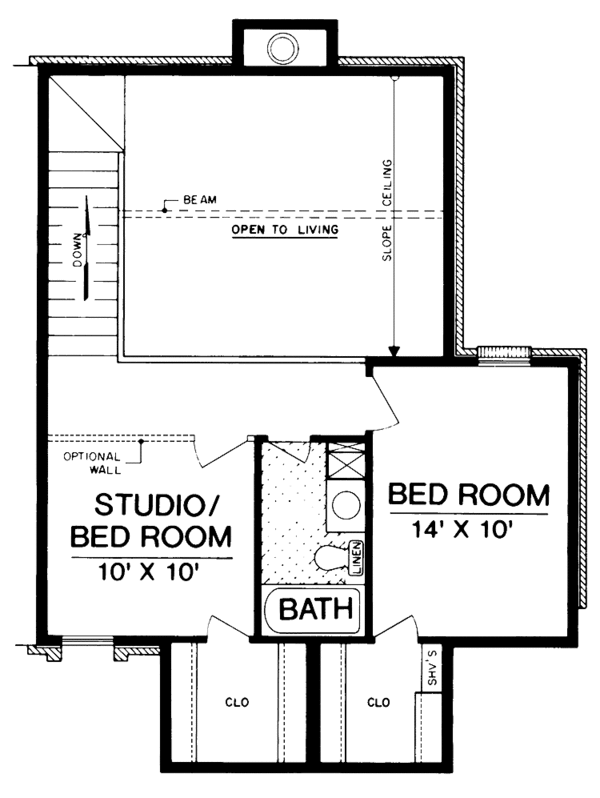 Home Plan - European Floor Plan - Upper Floor Plan #45-542