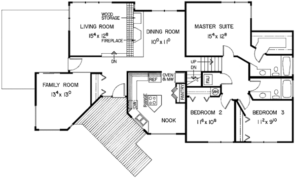 House Plan Design - Contemporary Floor Plan - Main Floor Plan #60-942