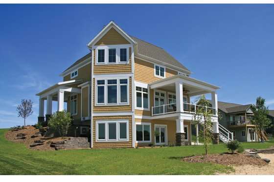 Exterior - Rear Elevation for Country House Plan #928-250 - 4 bed, 3.5 bath