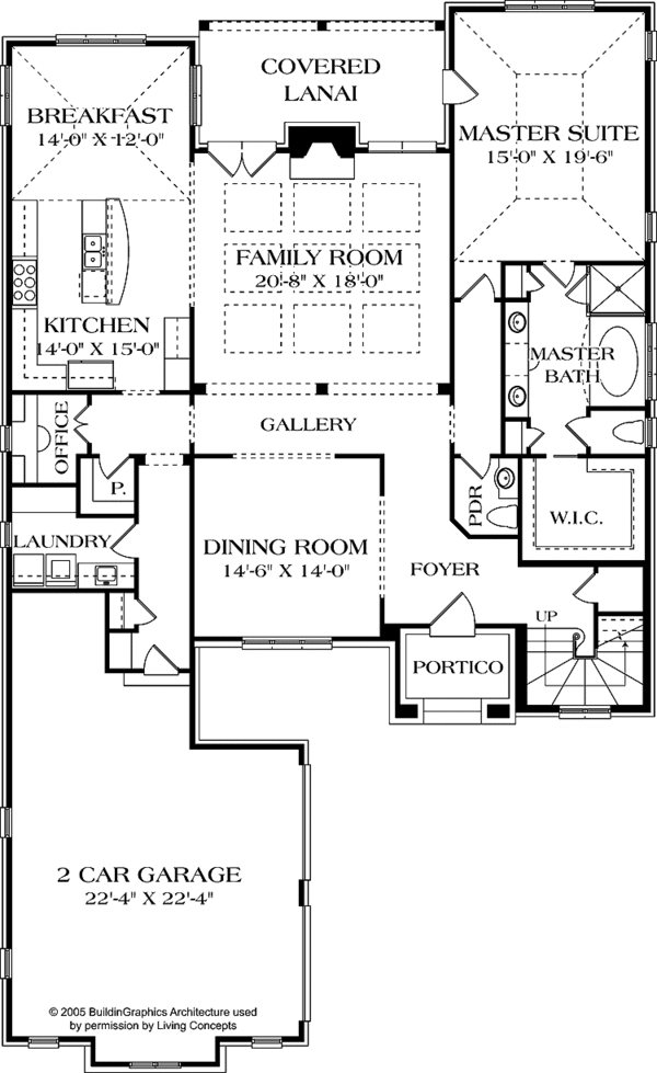 Home Plan - European Floor Plan - Main Floor Plan #453-571