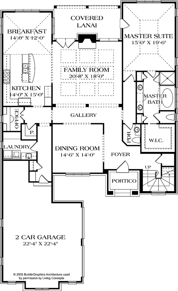 Architectural House Design - European Floor Plan - Main Floor Plan #453-571