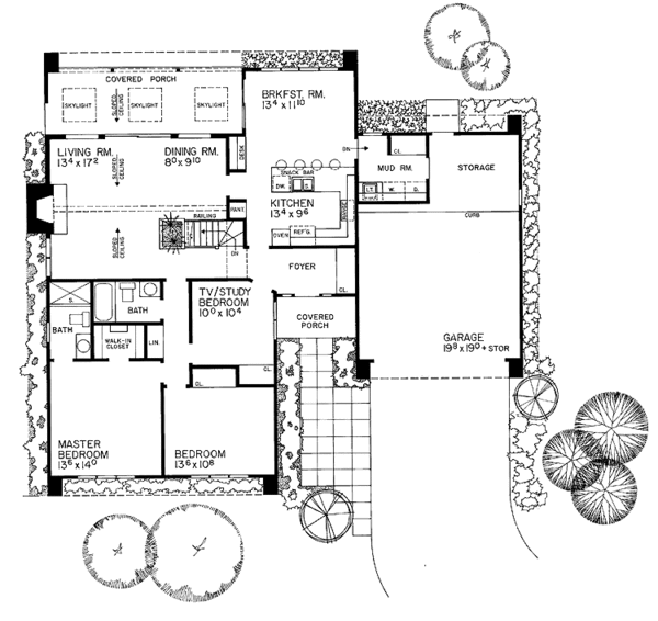 Dream House Plan - Contemporary Floor Plan - Main Floor Plan #72-737