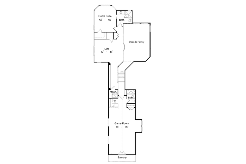 Home Plan - Floor Plan - Upper Floor for Mediterranean House Plan #417-632 - 5 bed, 4.5 bath