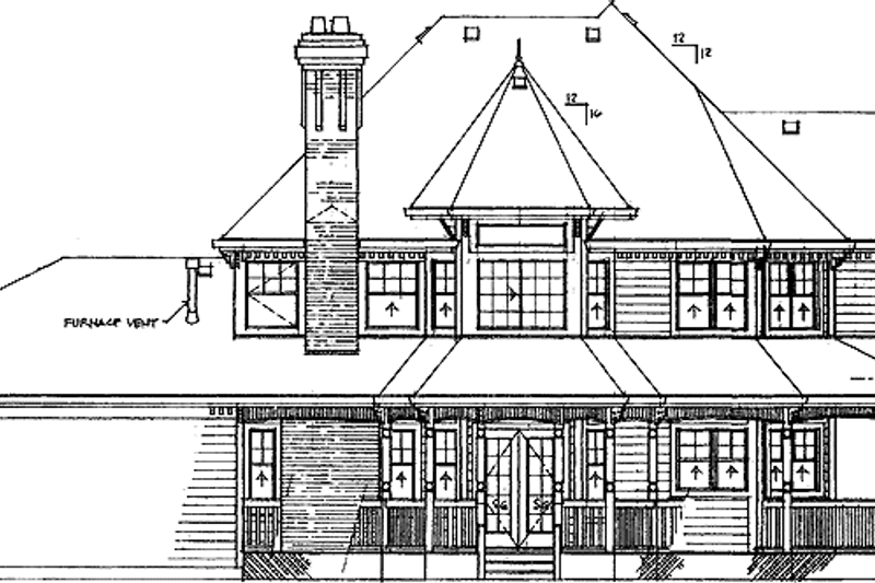 Home Plan - Exterior - Rear Elevation for Victorian House Plan #47-846 - 4 bed, 2.5 bath