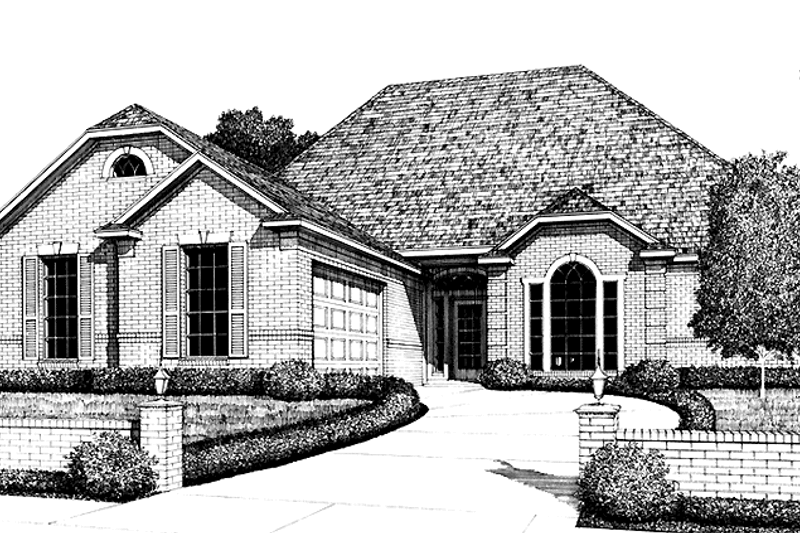 Architectural House Design - Country Exterior - Front Elevation Plan #974-63