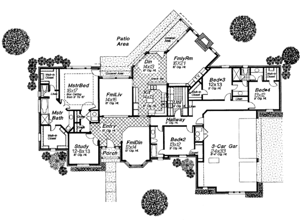 Dream House Plan - Country Floor Plan - Main Floor Plan #310-1035