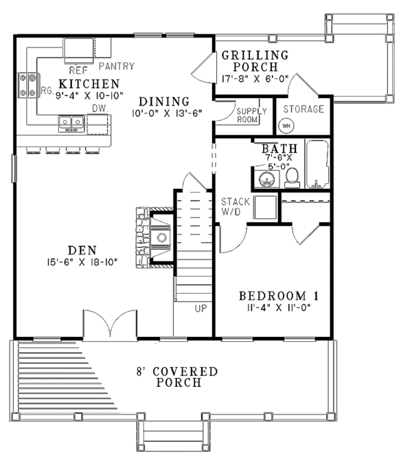 Home Plan - Colonial Floor Plan - Main Floor Plan #17-2761