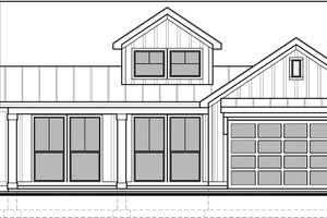 Exterior - Front Elevation 3 for Craftsman House Plan #1073-15 - 2 bed, 2 bath