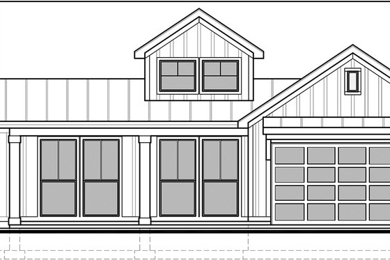 Exterior - Front Elevation 3 for Craftsman House Plan #1073-15 - 2 bed, 2 bath