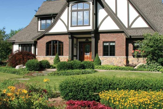 Exterior - Front Elevation 7 for Tudor House Plan #928-27 - 4 bed, 3.5 bath