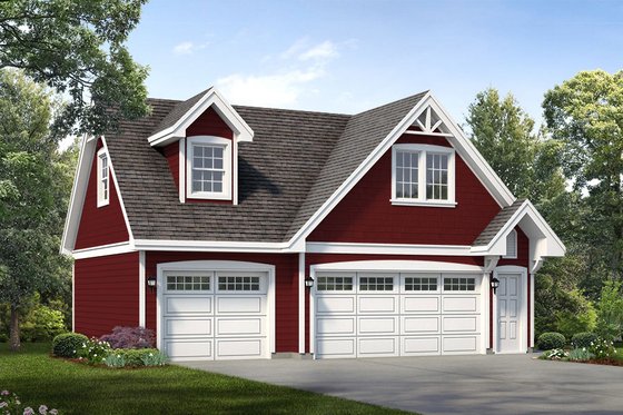 Exterior - Front Elevation 3 for Traditional House Plan #47-1082 - 1 bed, 1 bath