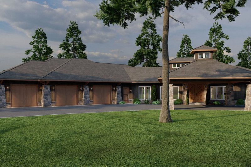 Dream House Plan - Exterior - Other Elevation for Contemporary House Plan #17-3390 - 4 bed, 3.5 bath
