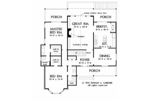 Floor Plan - Main Floor for Country House Plan #929-517 - 3 bed, 3 bath