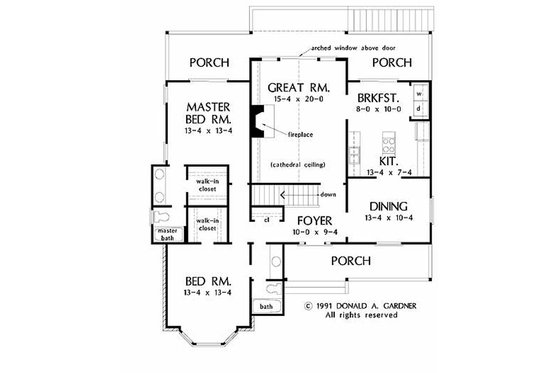 Floor Plan - Main Floor for Country House Plan #929-517 - 3 bed, 3 bath
