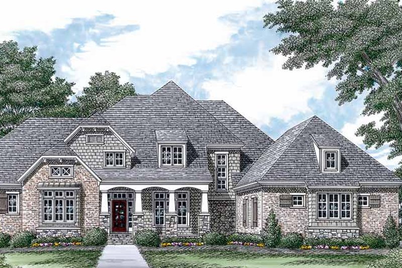 House Blueprint - Craftsman Exterior - Front Elevation Plan #453-450