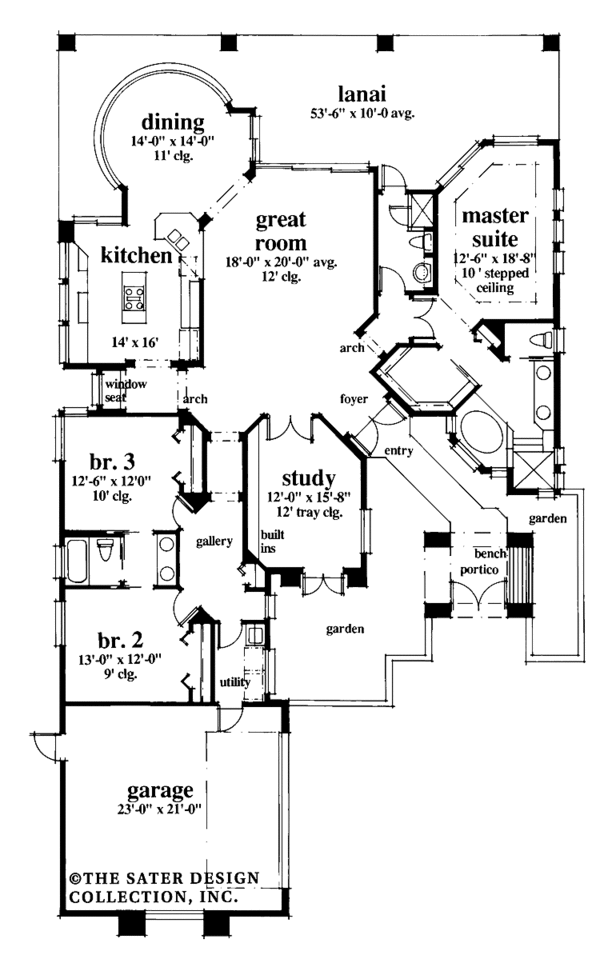 Home Plan - Mediterranean Floor Plan - Main Floor Plan #930-41