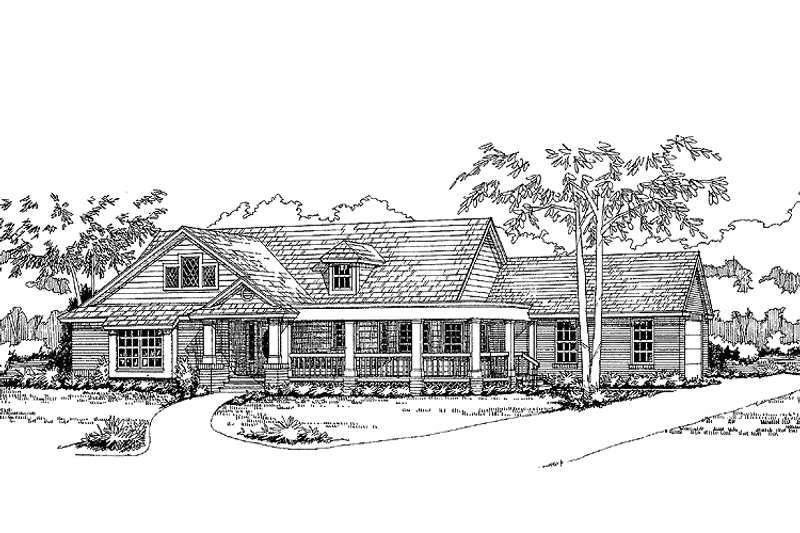 Architectural House Design - Country Exterior - Front Elevation Plan #472-128