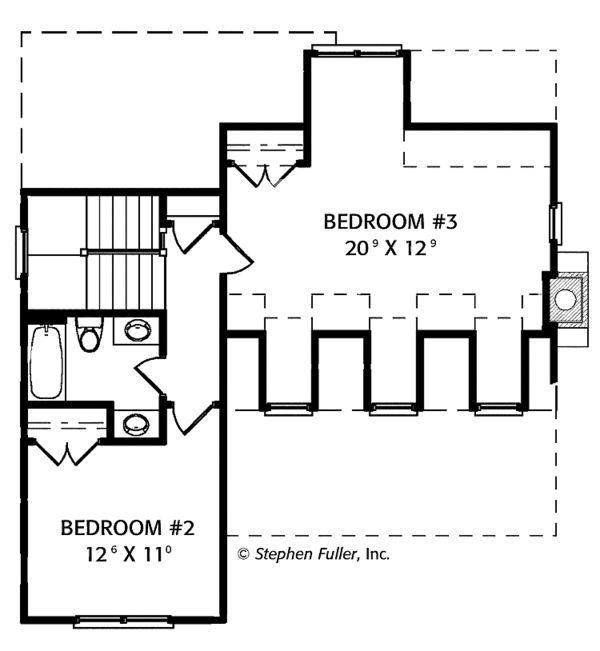 Dream House Plan - Country Floor Plan - Upper Floor Plan #429-314